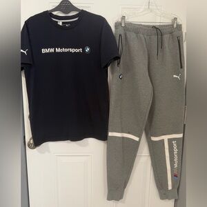 Puma BMW Motorsport Matching Set Shirt + Joggers Men’s Small